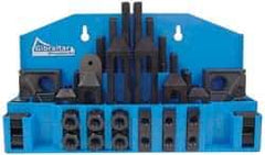 Gibraltar - 52 Piece Fixturing Step Block & Clamp Set with 1" Step Block, 11/16" T-Slot, 1/2-13 Stud Thread - 1-1/8" Nut Width, 3, 4, 5, 6, 7 & 8" Stud Lengths - Caliber Tooling