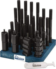 Gibraltar - 38 Piece, 5/8-11 Stud, 11/16" T Slot, T Nut & Stud Kit - 1-1/8" T-Slot Nut Width, 3, 4, 5, 6, 7, 8" Stud Lengths - Caliber Tooling