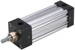 Parker - 4" Stroke x 5" Bore Double Acting Air Cylinder - 1/2 Port, 3/4-16 Rod Thread, 250 Max psi, -10 to 165°F - Caliber Tooling