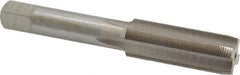 Interstate - 9/16-32 UNS 3B 4 Flute Bright Finish High Speed Steel Straight Flute Standard Hand Tap - Plug, Right Hand Thread, 3-19/32" OAL, H3 Limit, Oversize - Exact Industrial Supply