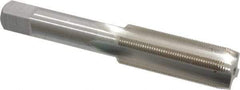 Interstate - 5/8-27 UNS 3B 4 Flute Bright Finish High Speed Steel Straight Flute Standard Hand Tap - Plug, Right Hand Thread, 3-13/16" OAL, H3 Limit, Oversize - Exact Industrial Supply