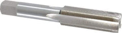 Interstate - 5/8-32 UNS 3B 4 Flute Bright Finish High Speed Steel Straight Flute Standard Hand Tap - Plug, Right Hand Thread, 3-13/16" OAL, H3 Limit, Oversize - Exact Industrial Supply