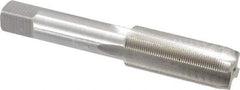 Interstate - 11/16-28 UNS 3B 4 Flute Bright Finish High Speed Steel Straight Flute Standard Hand Tap - Plug, Right Hand Thread, 4-1/32" OAL, H3 Limit, Oversize - Exact Industrial Supply