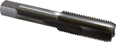 Interstate - 3/4-12 UNS 3B 4 Flute Bright Finish High Speed Steel Straight Flute Standard Hand Tap - Bottoming, Right Hand Thread, 4-1/4" OAL, H3 Limit, Oversize - Exact Industrial Supply