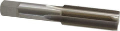 Interstate - 3/4-28 UNS 3B 4 Flute Bright Finish High Speed Steel Straight Flute Standard Hand Tap - Plug, Right Hand Thread, 4-1/4" OAL, H3 Limit, Oversize - Exact Industrial Supply