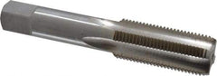 Interstate - 13/16-14 UNS 3B 4 Flute Bright Finish High Speed Steel Straight Flute Standard Hand Tap - Bottoming, Right Hand Thread, 4-15/32" OAL, H4 Limit, Oversize - Caliber Tooling