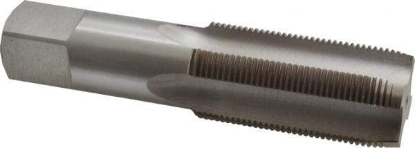 Interstate - 1-7/16 - 12 UNS 6 Flute Bright Finish High Speed Steel Straight Flute Standard Hand Tap - Plug, Right Hand Thread, 4" OAL, 1-1/2" Thread Length, H4 Limit, Oversize - Exact Industrial Supply