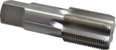 Interstate - 1-9/16 - 12 UNS 6 Flute Bright Finish High Speed Steel Straight Flute Standard Hand Tap - Bottoming, Right Hand Thread, 4" OAL, 1-1/2" Thread Length, H5 Limit, Oversize - Exact Industrial Supply