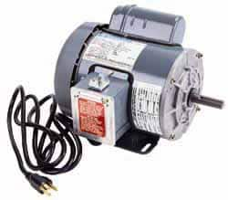 Marathon Electric - 3/4 Max hp, 3,450 Max RPM, Electric AC DC Motor - 115/208-230 V Input, Single Phase, 56 Frame, 0.62" Shaft Diam - Caliber Tooling