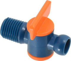 Loc-Line - 10 Piece, 1/4" ID Coolant Hose NPT Valve - Male to Female Connection, Acetal Copolymer Body, 1/4 NPT, Use with Loc-Line Modular Hose Systems - Caliber Tooling