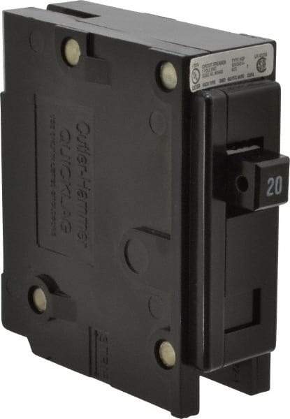 Eaton Cutler-Hammer - 20 Amp, 120/240 VAC, 24 VDC, 48 VDC, 80 VDC, 1 Pole, Plug In Miniature Circuit Breaker - Thermal Magnetic Trip, 14-4 AWG, 2-3/8 Inch Deep x 2-15/16 Inch High x 1 Inch Wide - Caliber Tooling