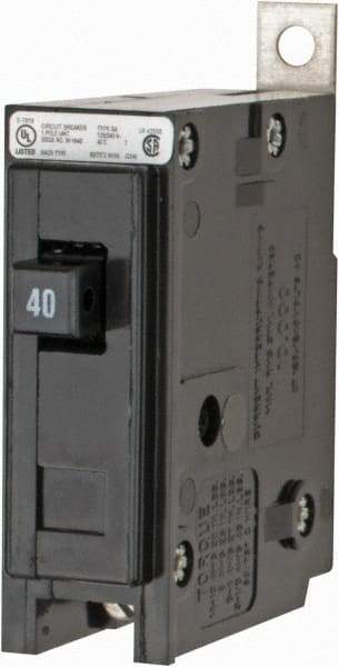 Eaton Cutler-Hammer - 40 Amp, 120/240 VAC, 24 VDC, 48 VDC, 80 VDC, 1 Pole, Bolt On Miniature Circuit Breaker - Thermal Magnetic Trip, 14-4 AWG, 2-3/8 Inch Deep x 2-15/16 Inch High x 1 Inch Wide - Caliber Tooling