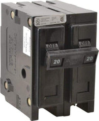 Eaton Cutler-Hammer - 20 Amp, 120/240 VAC, 24 VDC, 48 VDC, 80 VDC, 2 Pole, Plug In Miniature Circuit Breaker - Thermal Magnetic Trip, 10 kA Breaking Capacity, 14-4 AWG, 2-3/8 Inch Deep x 2-15/16 Inch High x 2 Inch Wide - Caliber Tooling