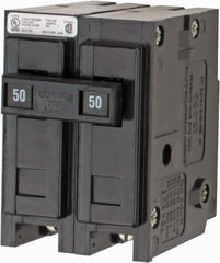 Eaton Cutler-Hammer - 50 Amp, 120/240 VAC, 24 VDC, 48 VDC, 80 VDC, 2 Pole, Plug In Miniature Circuit Breaker - Thermal Magnetic Trip, 14-4 AWG, 2-3/8 Inch Deep x 2-15/16 Inch High x 2 Inch Wide - Caliber Tooling