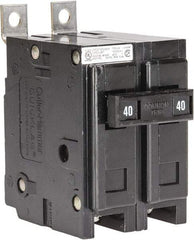 Eaton Cutler-Hammer - 40 Amp, 120/240 VAC, 24 VDC, 48 VDC, 80 VDC, 2 Pole, Bolt On Miniature Circuit Breaker - Thermal Magnetic Trip, 14-4 AWG, 2-3/8 Inch Deep x 2-15/16 Inch High x 2 Inch Wide - Caliber Tooling