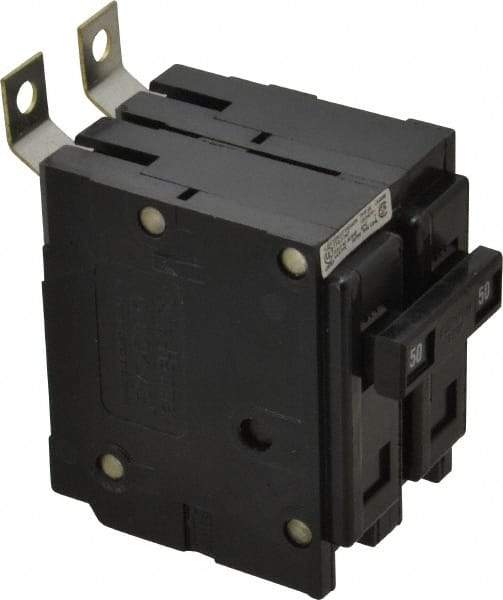 Eaton Cutler-Hammer - 50 Amp, 120/240 VAC, 24 VDC, 48 VDC, 80 VDC, 2 Pole, Bolt On Miniature Circuit Breaker - Thermal Magnetic Trip, 14-4 AWG, 2-3/8 Inch Deep x 2-15/16 Inch High x 2 Inch Wide - Caliber Tooling