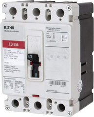 Eaton Cutler-Hammer - 125 Amp, 125 VDC, 240 VAC, 3 Pole, Molded Case Circuit Breaker - Thermal Magnetic Trip, 65 kA at 240 VAC Breaking Capacity, 4-4/0 AWG, 3-3/8 Inch Deep x 6 Inch High x 4-1/8 Inch Wide - Caliber Tooling