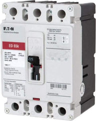 Eaton Cutler-Hammer - 225 Amp, 125 VDC, 240 VAC, 3 Pole, Molded Case Circuit Breaker - Thermal Magnetic Trip, 65 kA at 240 VAC Breaking Capacity, 4-4/0 AWG, 3-3/8 Inch Deep x 6 Inch High x 4-1/8 Inch Wide - Caliber Tooling