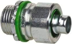 Cooper Crouse-Hinds - 3/8" Trade, Steel Threaded Straight Liquidtight Conduit Connector - Noninsulated - Caliber Tooling