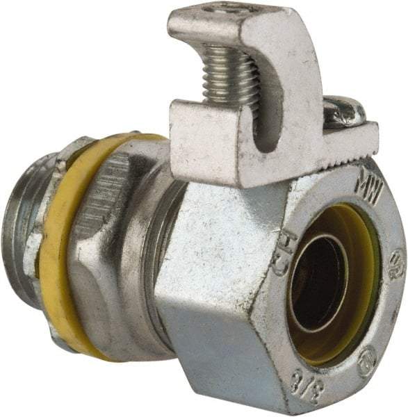 Cooper Crouse-Hinds - 3/8" Trade, Malleable Iron Threaded Straight Liquidtight Conduit Connector - Noninsulated - Caliber Tooling