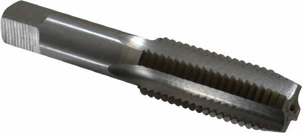 Interstate - 7/8-9 UNC 3B 4 Flute Bright Finish High Speed Steel Straight Flute Standard Hand Tap - Plug, Left Hand Thread, 4-11/16" OAL, H4 Limit, Oversize - Exact Industrial Supply