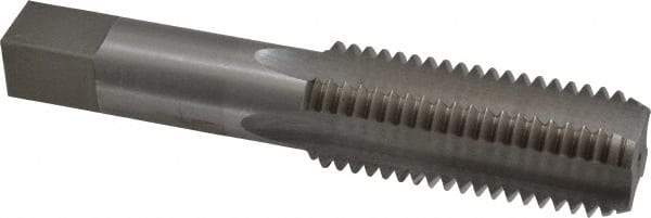 Interstate - 1-8 UNC 3B 4 Flute Bright Finish High Speed Steel Straight Flute Standard Hand Tap - Bottoming, Left Hand Thread, 5-1/8" OAL, 2-1/2" Thread Length, H4 Limit, Oversize - Exact Industrial Supply