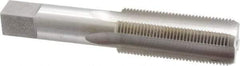 Interstate - 1-14 UNS 3B 4 Flute Bright Finish High Speed Steel Straight Flute Standard Hand Tap - Bottoming, Left Hand Thread, 5-1/8" OAL, 2-1/2" Thread Length, H4 Limit, Oversize - Exact Industrial Supply