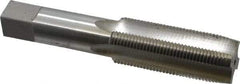 Interstate - 1-14 UNS 3B 4 Flute Bright Finish High Speed Steel Straight Flute Standard Hand Tap - Taper, Left Hand Thread, 5-1/8" OAL, 2-1/2" Thread Length, H4 Limit, Oversize - Exact Industrial Supply