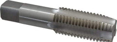 Interstate - 1-3/8 - 6 UNC 3B 4 Flute Bright Finish High Speed Steel Straight Flute Standard Hand Tap - Plug, Left Hand Thread, 6-1/16" OAL, H4 Limit, Oversize - Caliber Tooling