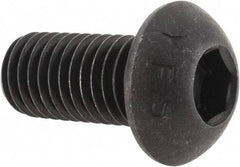 Value Collection - M12x1.75 Metric Coarse Hex Socket Drive, Button Screw - Grade 12.9 Alloy Steel, Black Oxide Finish, Fully Threaded, 25mm Length Under Head - Caliber Tooling