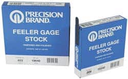 Precision Brand - 0.018 Inch Thick x 25 Ft. Long x 1/2 Inch Wide, Feeler Stock Roll - High Carbon Steel - Caliber Tooling