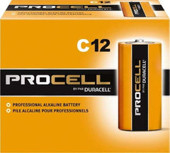 Duracell - Size C, Alkaline, Standard Battery - 1.5 Volts, Button Tab Terminal - Caliber Tooling