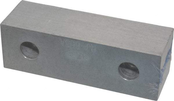 Gibraltar - 6-1/8" Wide x 2" High x 1" Thick, Flat/No Step Vise Jaw - Soft, Aluminum, Fixed Jaw, Compatible with 6" Vises - Caliber Tooling