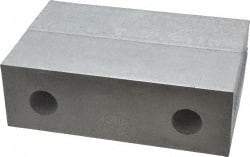 Gibraltar - 6-1/8" Wide x 2" High x 2" Thick, Flat/No Step Vise Jaw - Soft, Aluminum, Fixed Jaw, Compatible with 6" Vises - Caliber Tooling