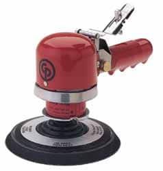 Chicago Pneumatic - 10,000 OPM, 18 CFM Air Consumption, Palm Air Orbital Sander - Round Pad, 1/4" Inlet - Caliber Tooling