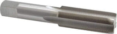 Interstate - M22x1.00 Metric Fine 4 Flute Bright Finish High Speed Steel Straight Flute Standard Hand Tap - Plug, Right Hand Thread, 4-11/16" OAL, 2-7/32" Thread Length, D6 Limit, Oversize - Exact Industrial Supply