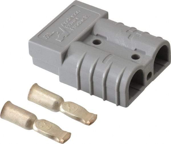 Made in USA - 6 AWG, 600 V, 50 A, Battery Connector - Gray - Caliber Tooling