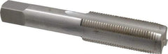 Interstate - M19x1.50 Metric Special 6H 4 Flute Bright Finish High Speed Steel Straight Flute Standard Hand Tap - Plug, Right Hand Thread, 4-1/32" OAL, 1-13/16" Thread Length, D6 Limit, Oversize - Exact Industrial Supply