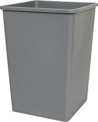 Rubbermaid - 35 Gal Gray Square Trash Can - Polyethylene, 27-5/8" High x 19-1/2" Long x 19-1/2" Wide - Caliber Tooling