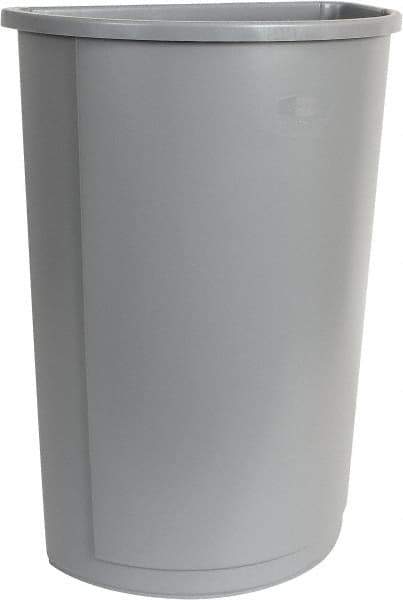 Rubbermaid - 21 Gal Gray Half-Round Trash Can - Polyethylene, 28" High x 21" Long x 11" Wide - Caliber Tooling