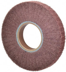 Norton - 8" Diam 220 Grit Aluminum Oxide Unmounted Flap Wheel - 3" Hole, 1" Wide, Density 5, Nonwoven, Grade Fine, 2,500 Max RPM - Caliber Tooling