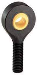 Igus - 3/16" ID, 5/8" Max OD, 225 Lb Max Static Cap, Self Aligning Spherical Rod End - 10-32 RH, 5/16" Shank Diam, 3/4" Shank Length, Thermoplastic with Plastic Raceway - Caliber Tooling