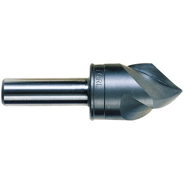 M.A. Ford - 1-1/8" Head Diam, 1/2" Shank Diam, 3 Flute 120° High Speed Steel Countersink - Caliber Tooling