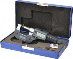 Fowler - 0 to 1 Inch, Ratchet Stop Thimble, IP54 Water Resistance, Electronic Disc Micrometer - 0.7874 Inch Disc, 0.00005 Inch Resolution - Caliber Tooling