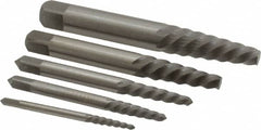 Interstate - 5 Piece Spiral Flute Screw Extractor Set - Screw Range 3/16 to 3/4" - Caliber Tooling