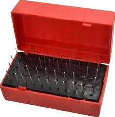 Value Collection - 50 Piece, 0.0115-0.0605 Inch Diameter Plug and Pin Gage Set - Plus 0.0002 Inch Tolerance, Class ZZ - Caliber Tooling