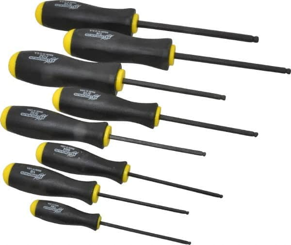 Bondhus - 8 Piece, 7/64 to 5/16" Ball End Hex Driver Set - Comes in Vinyl Pouch - Caliber Tooling