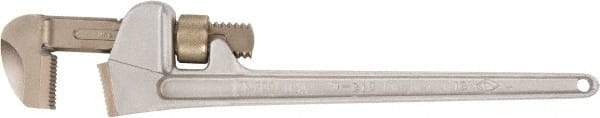 Ampco - 10" Aluminum Nonsparking Pipe Wrench - 2-1/2" Pipe Capacity - Caliber Tooling