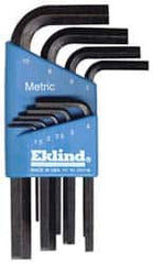 Eklind - 9 Piece L-Key Hex Key Set - Hex Range 1.5 to 10mm - Caliber Tooling