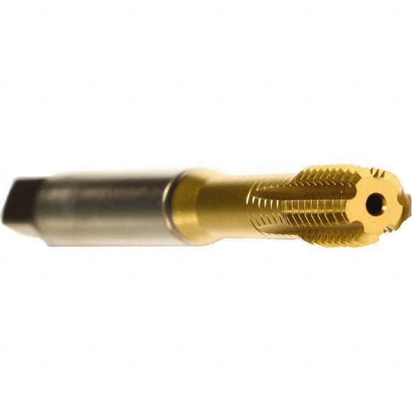 Emuge - 3/8-24 UNF 2BX Modified Bottoming Thread Forming Tap - Cobalt, TiN Finish, 3.937" OAL, 0.394" Thread Length, Right Hand Thread, Series Druck - Caliber Tooling